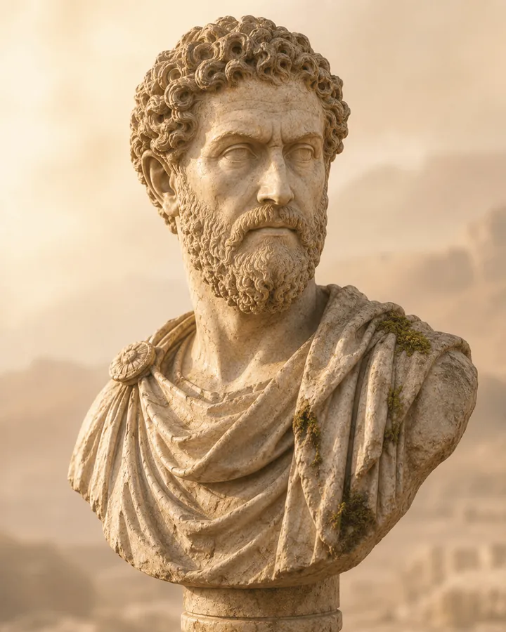 Cassius, the Sales AI employee, as a Roman marble bust
